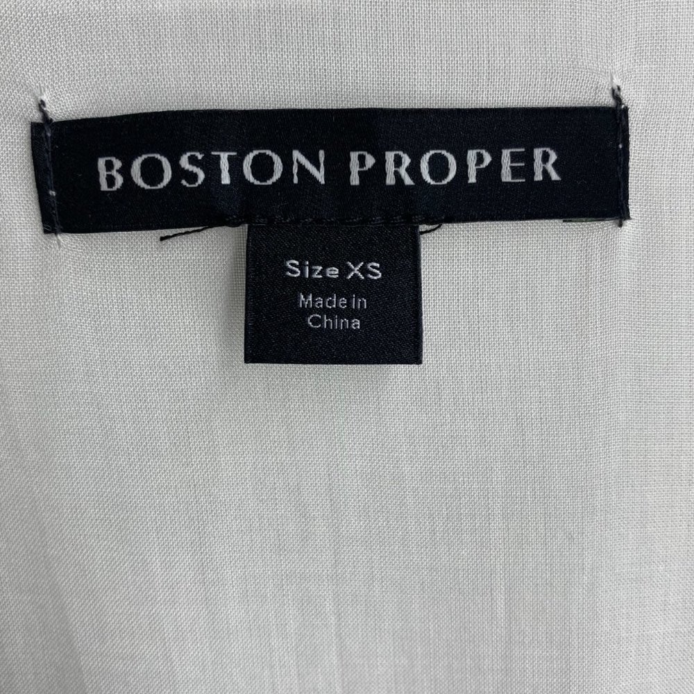 Boston Proper Sleeveless 100% Linen Off-White Beaded Embellished Maxi XS NWT - Picture 3 of 8